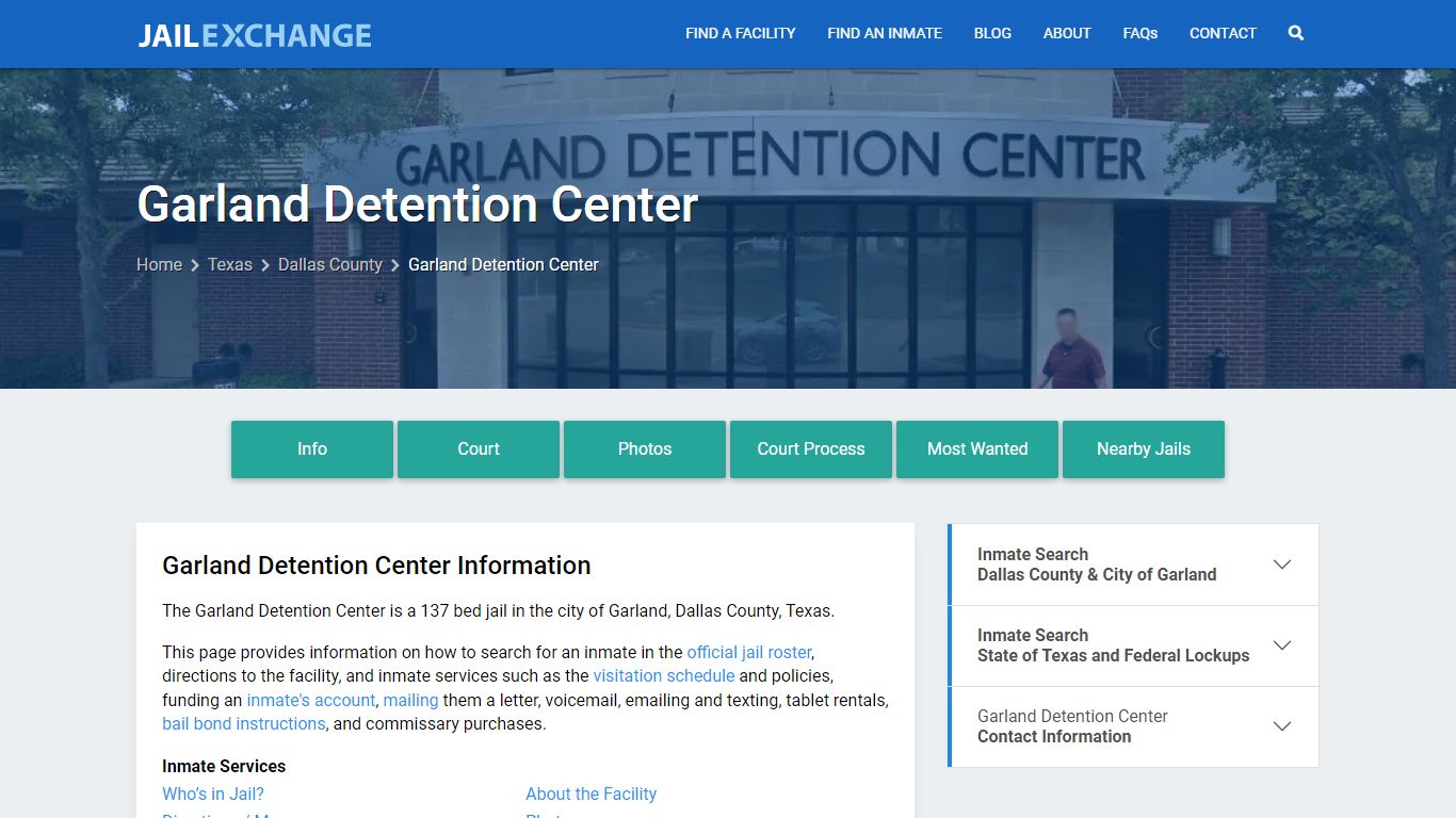 Garland Detention Center, TX Inmate Search, Information - Jail Exchange
